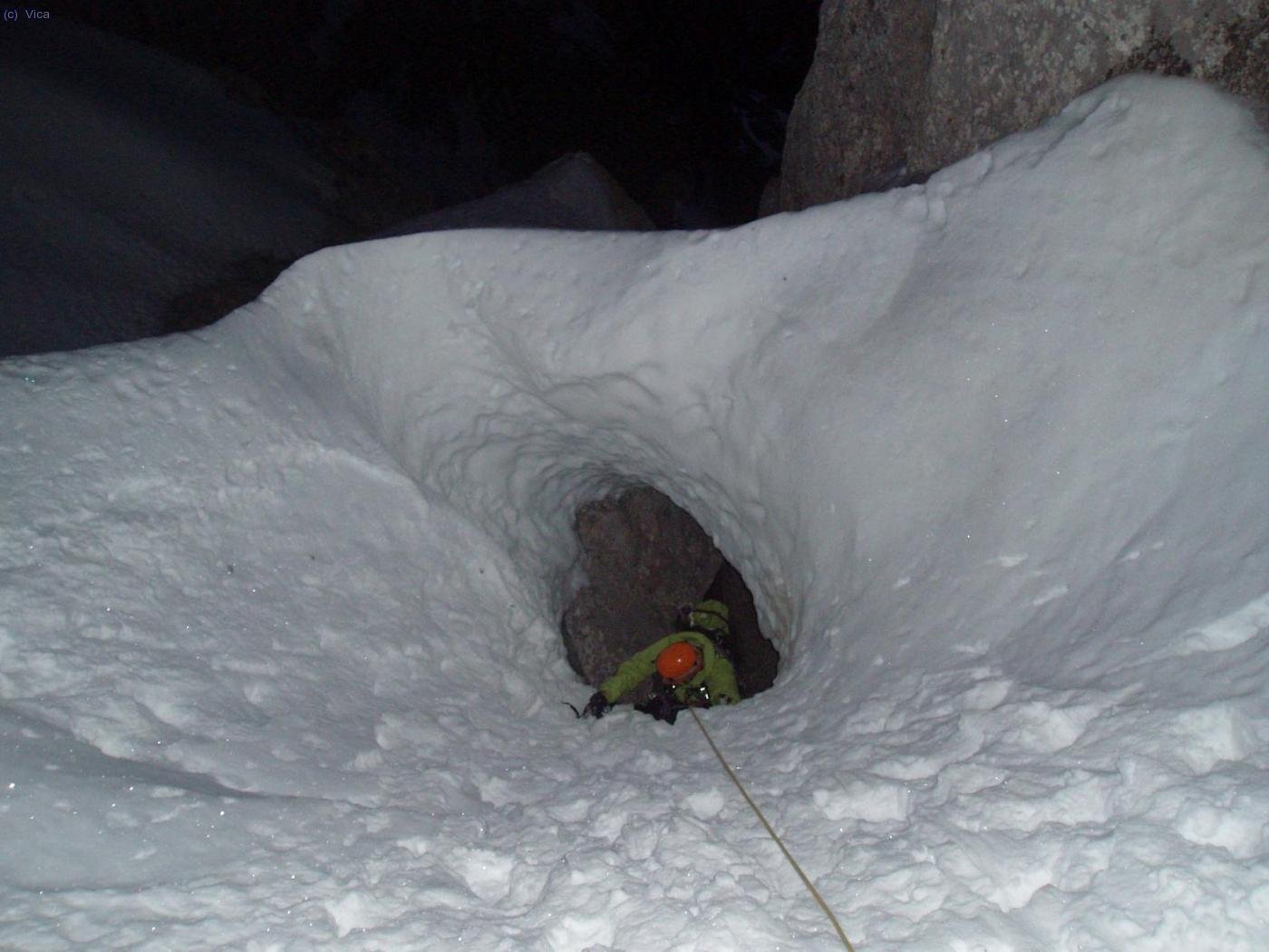 Precioso el túnel de nieve que se tiene que superar