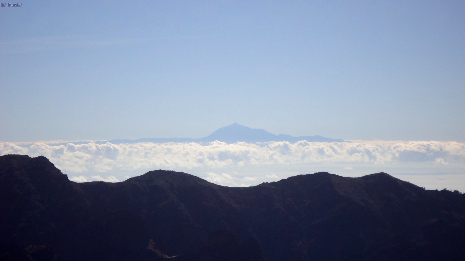El Teide vist des del Roque de los Muchachos.