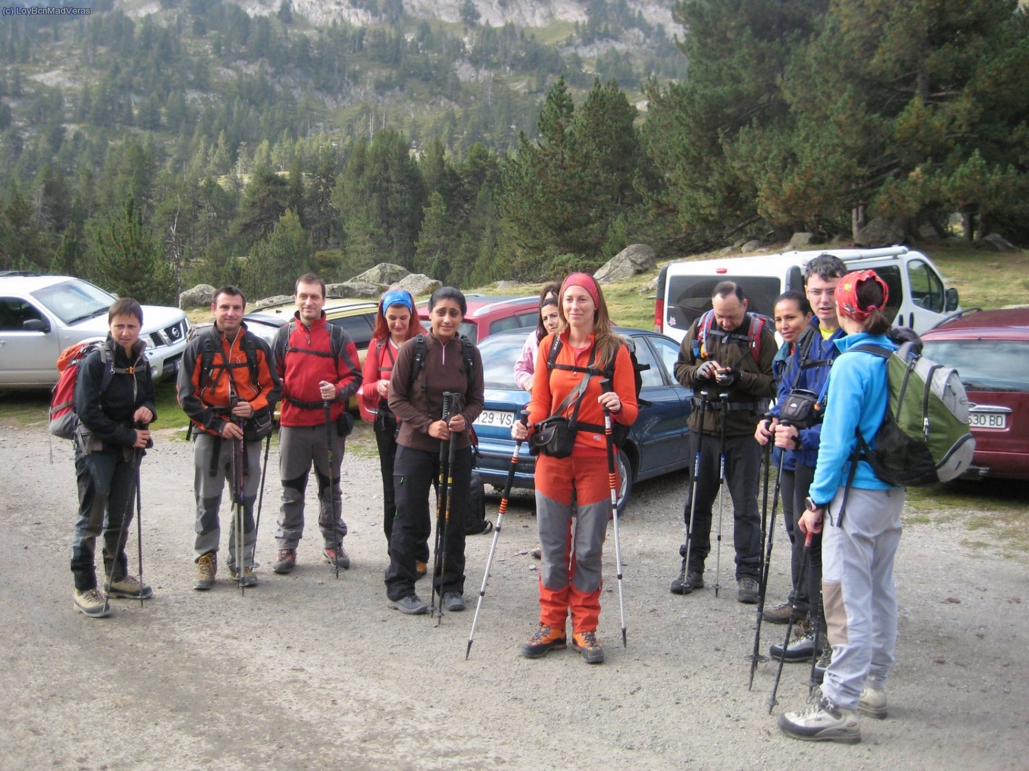 Junto con el grupo que subian al Pico de Aigualluts