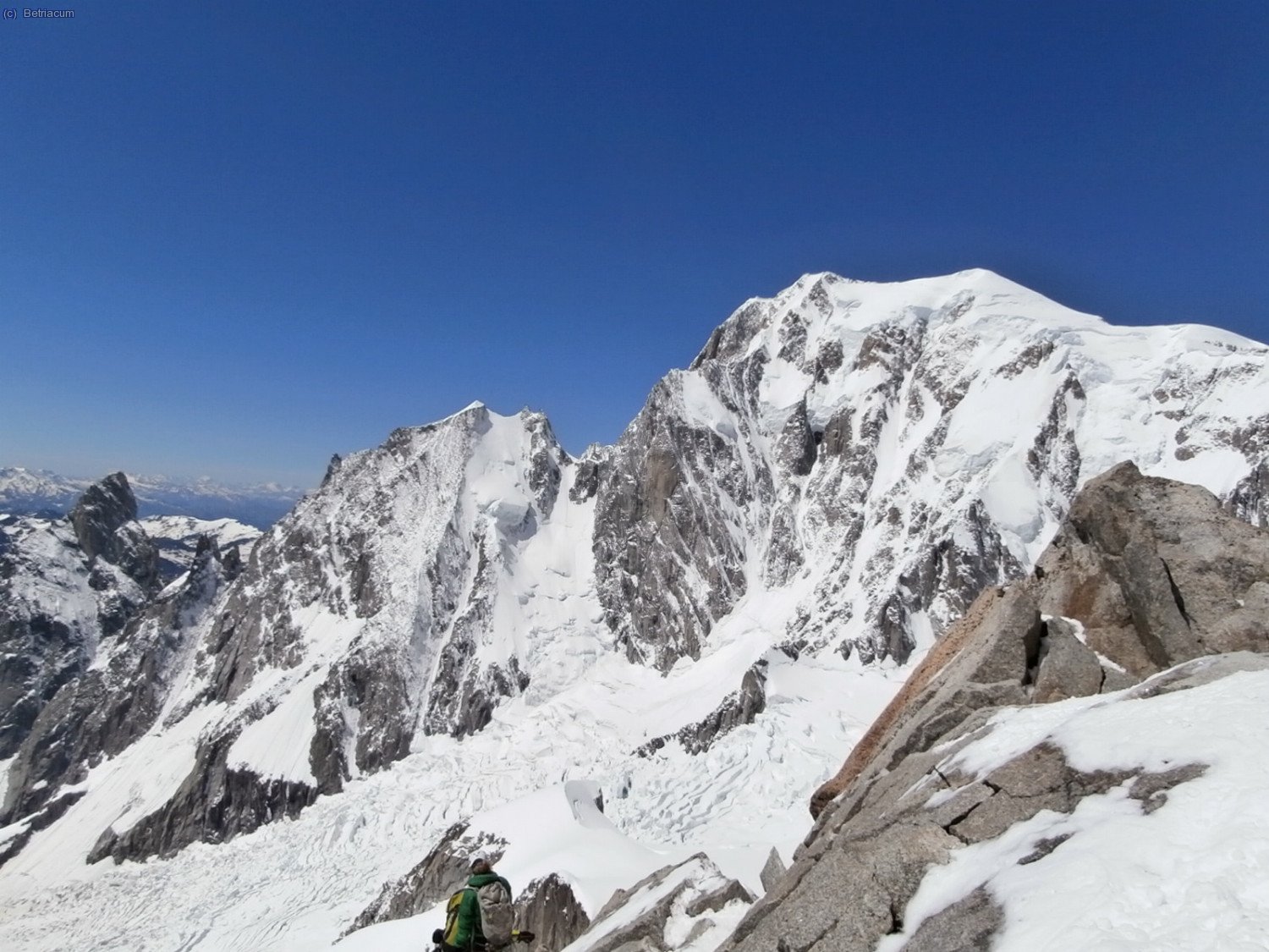 Arête de Peuterey i Mont Blanc.