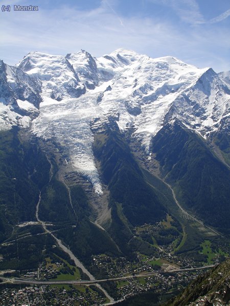 El Mont Blanc des del Brevent i Chamonix als peus