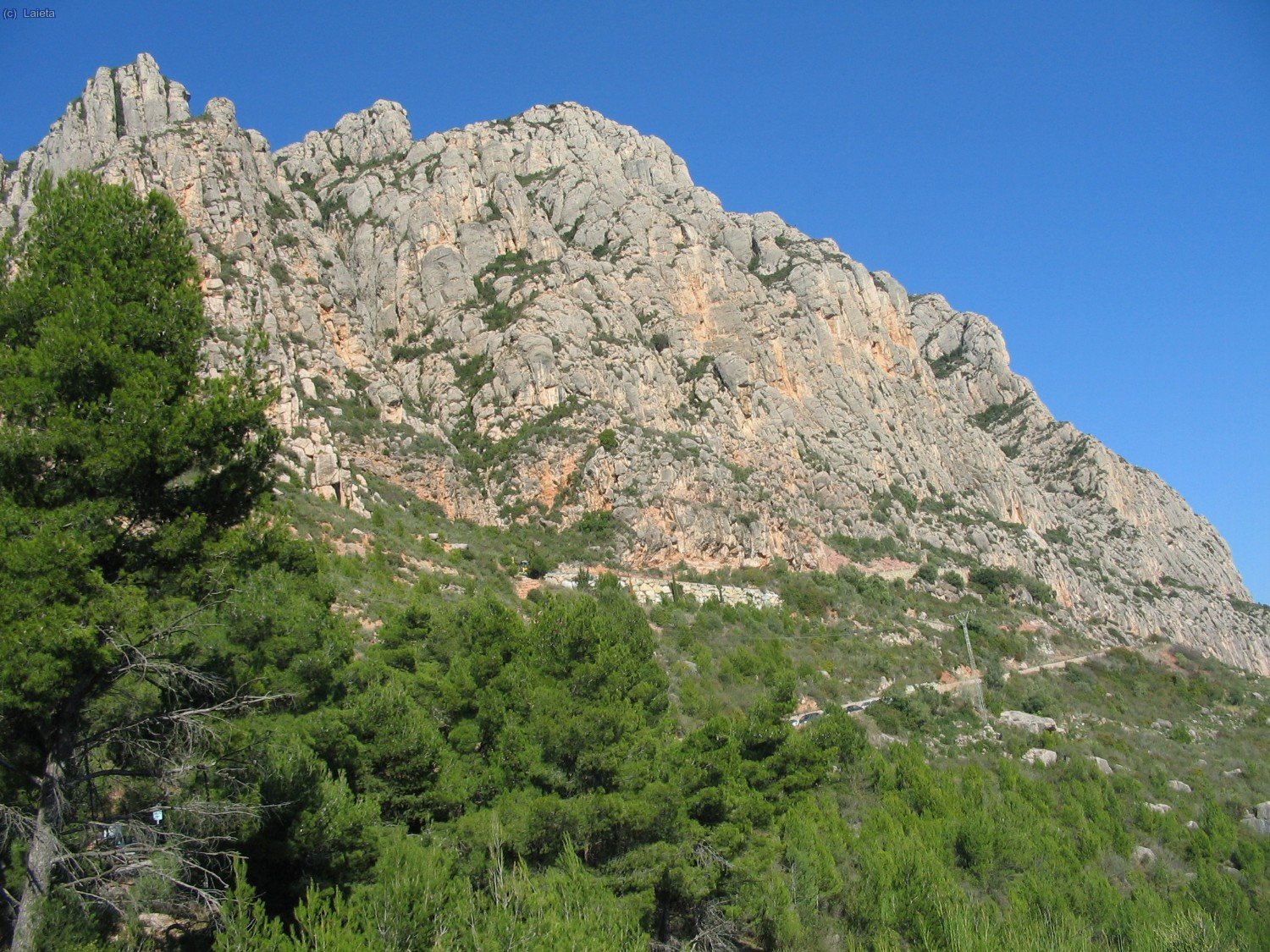 parets verticals de la Serra de les Garrigoses