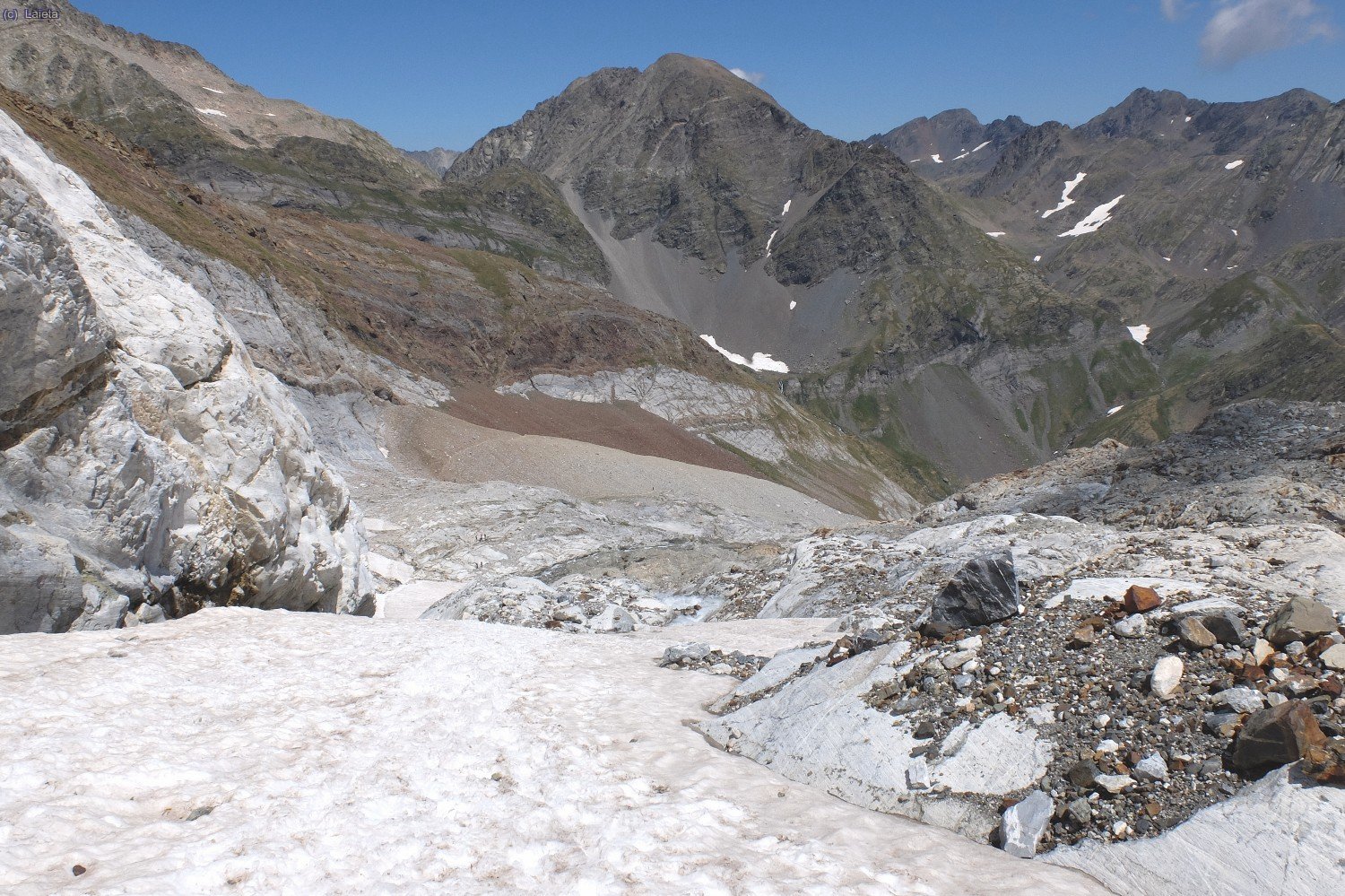 descens a prop del final de la glacera