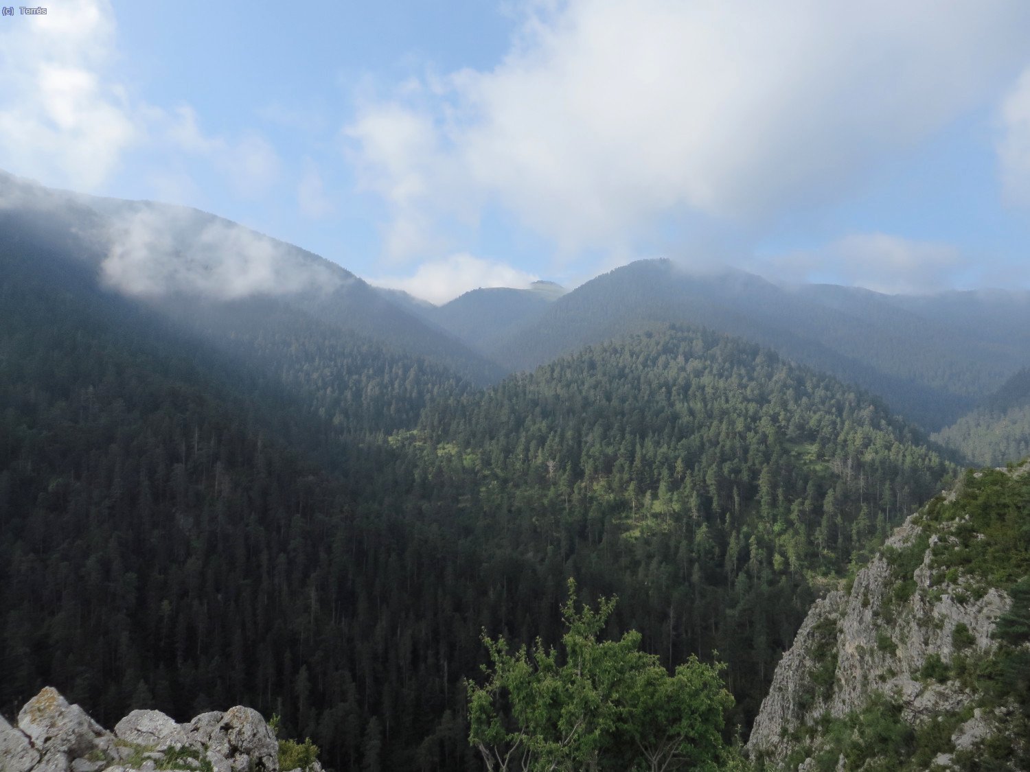 Vistas a la Sierra de Moixeró desde el Serrat de Les Esposes