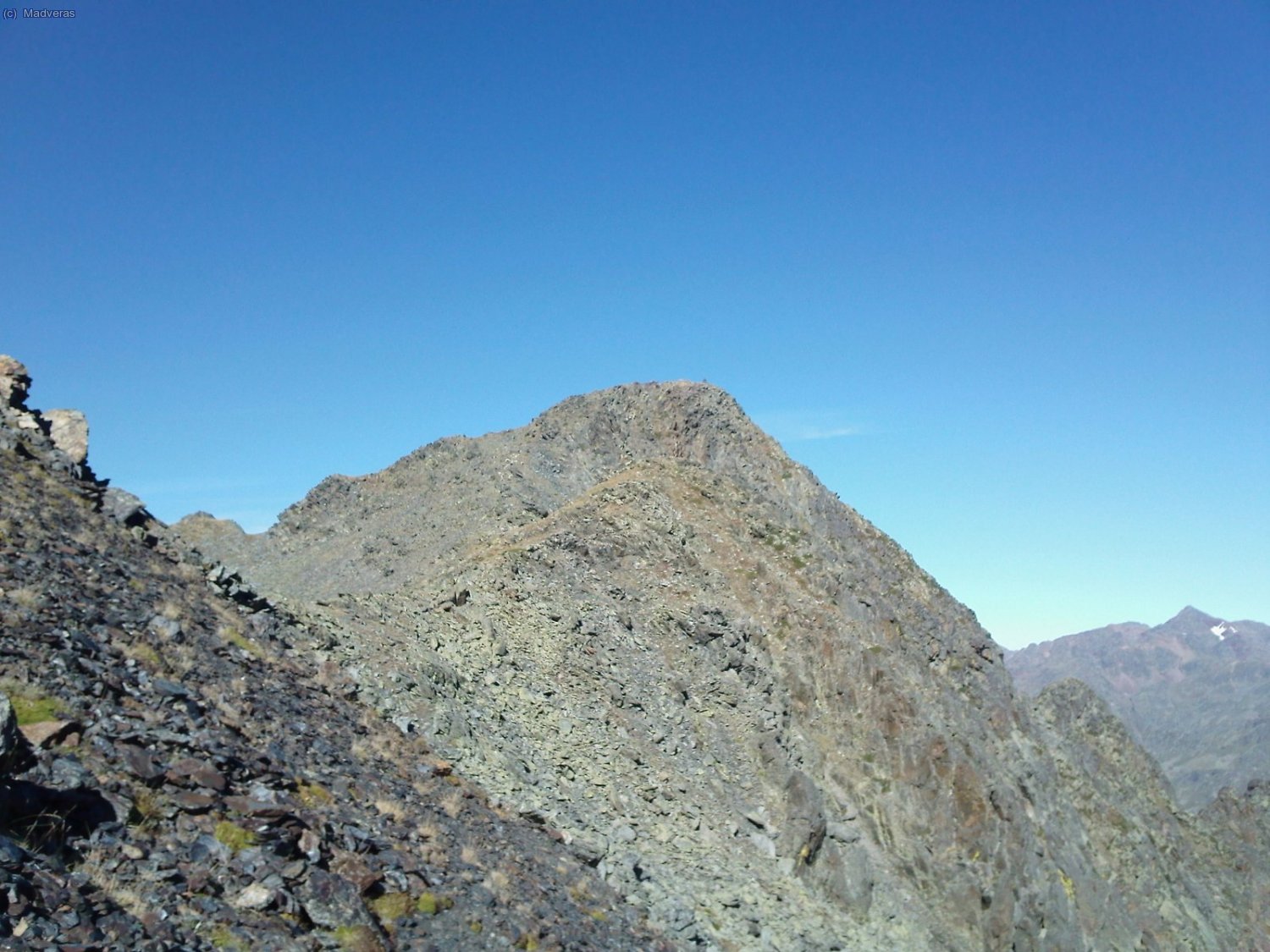 Pic de Cataperd&eacute;s visto desde la parte final de la rampa de subida al collado