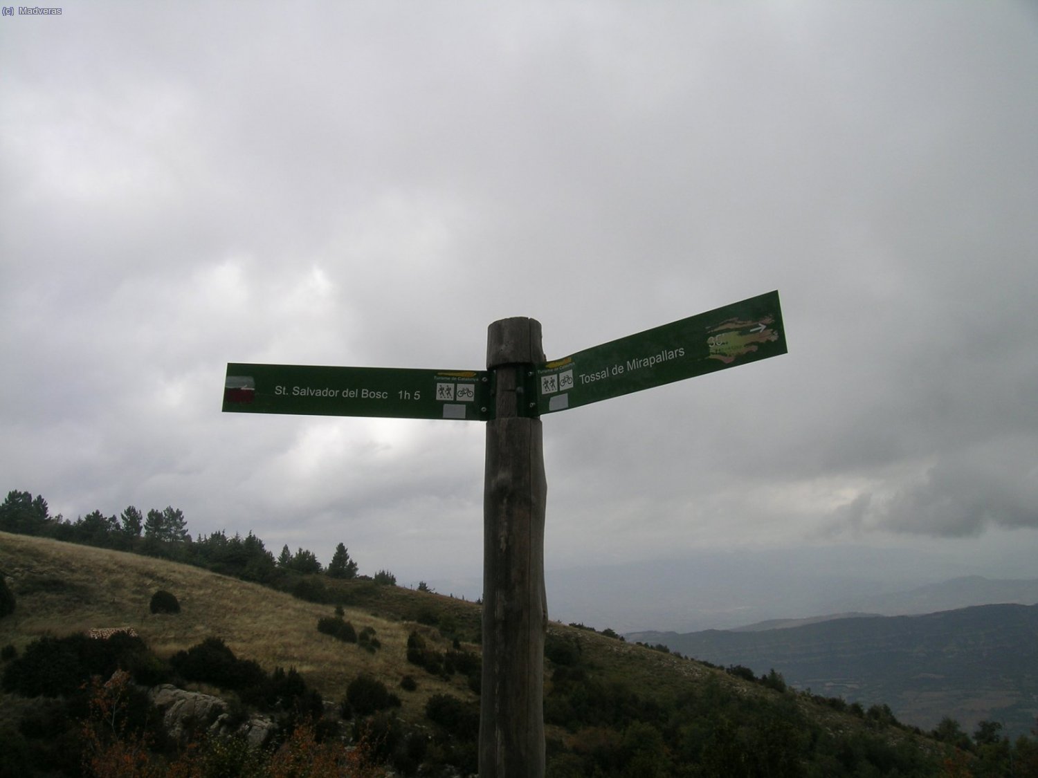 Y llego al desvio del Tossal de Mirapallars