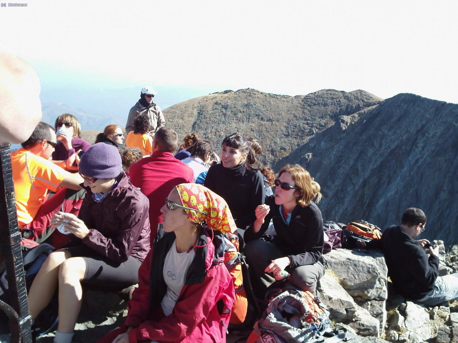 Parte del grupo en la cima