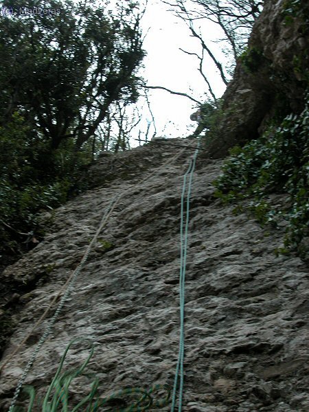 Primer rapel a la canal de l´Artiga Alta.