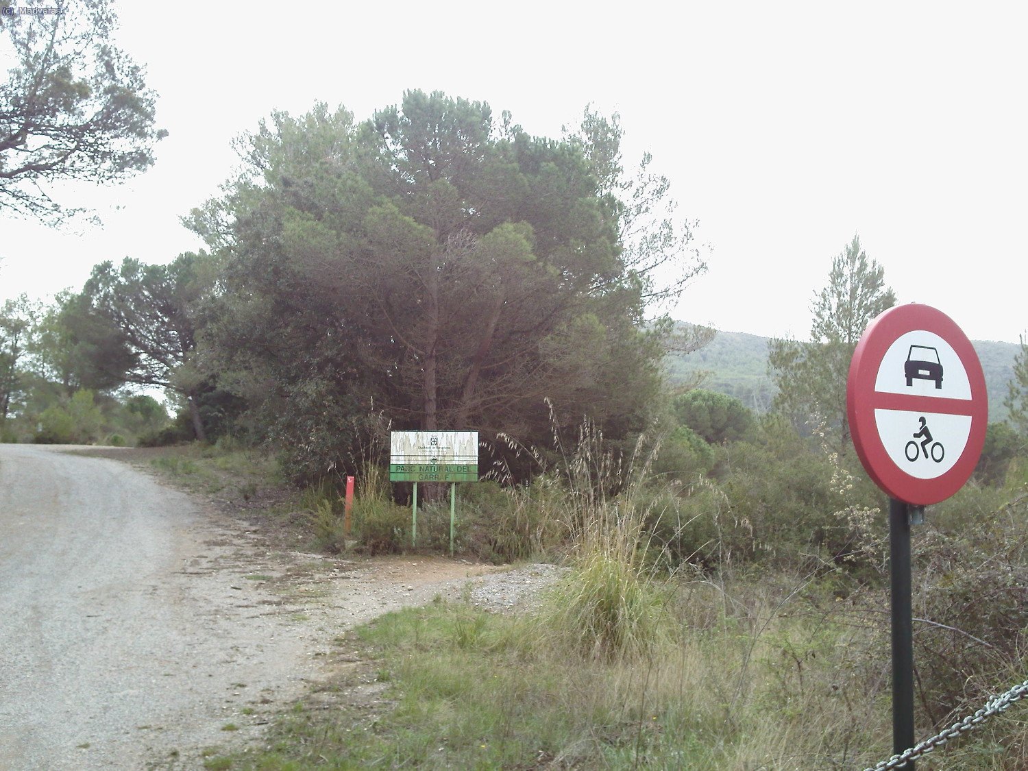 El limite del Parque Natural del Garraf 