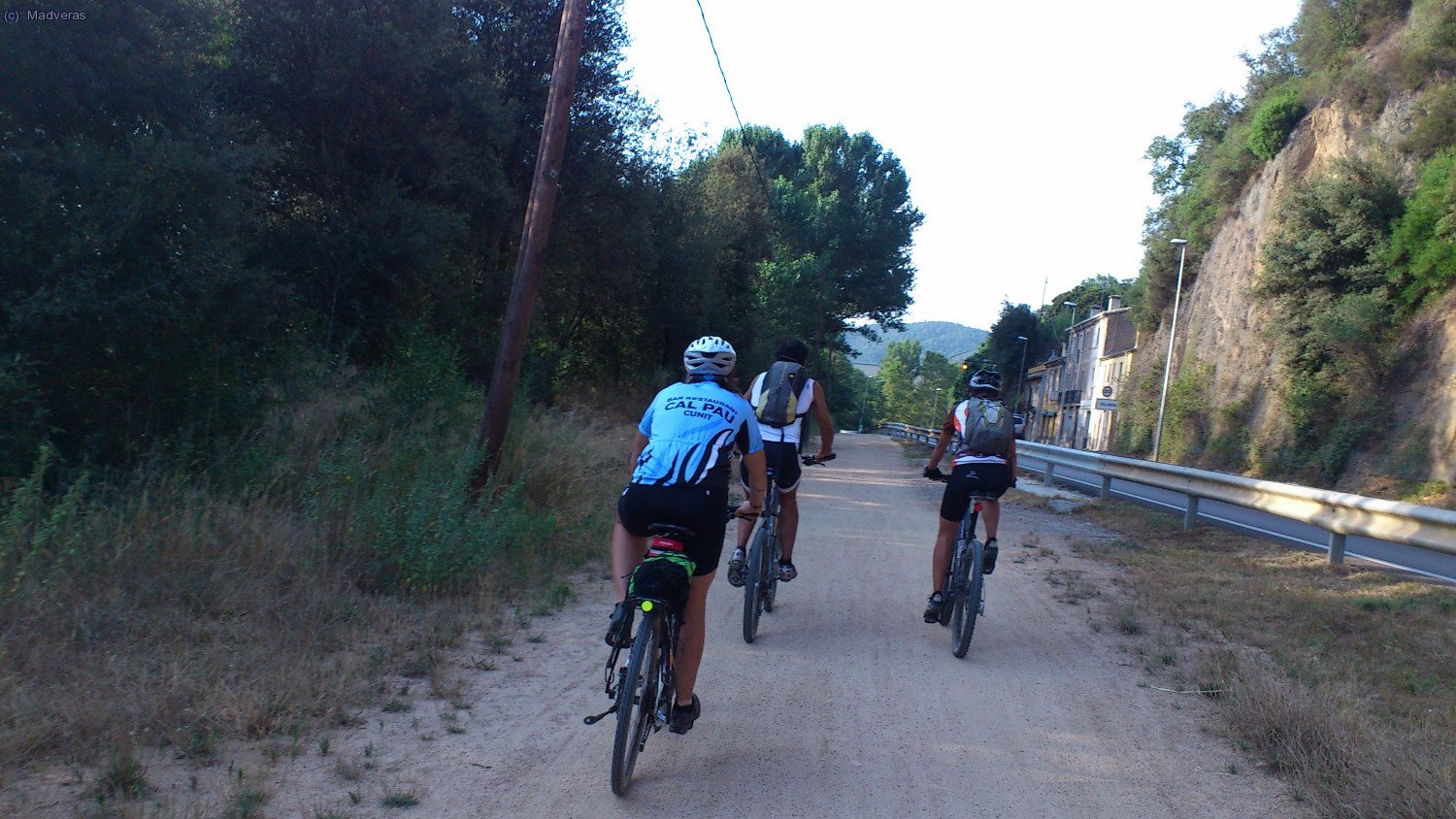 Por la V&iacute;a del Carrilet, ya camino a Girona