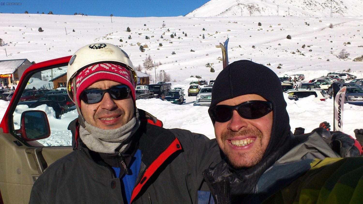 Manu y yo en el parking de Puymorens :)