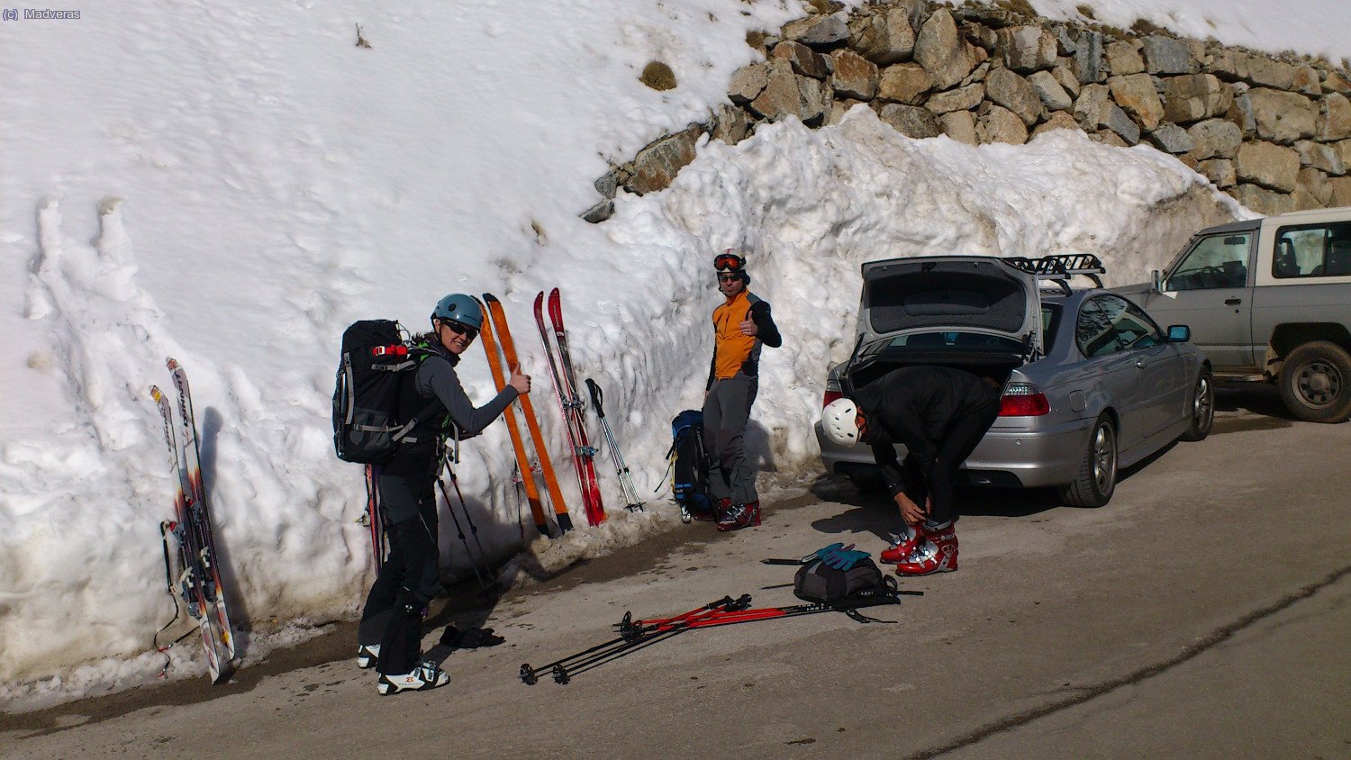 Ens preparem en el parking de Vallter