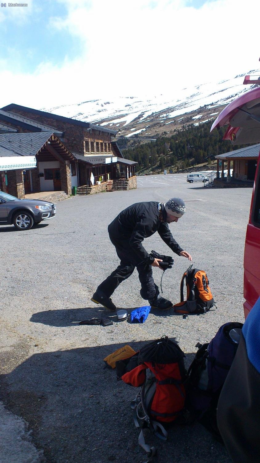 Traba preparando los trastos, estabamos a 2 gradicos