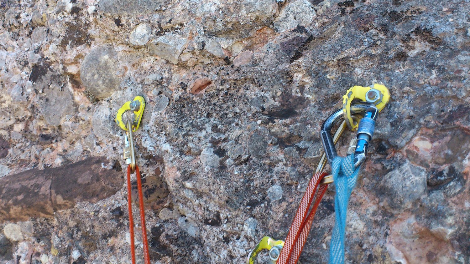 R1, amb els característics parabols grocs de les víes d