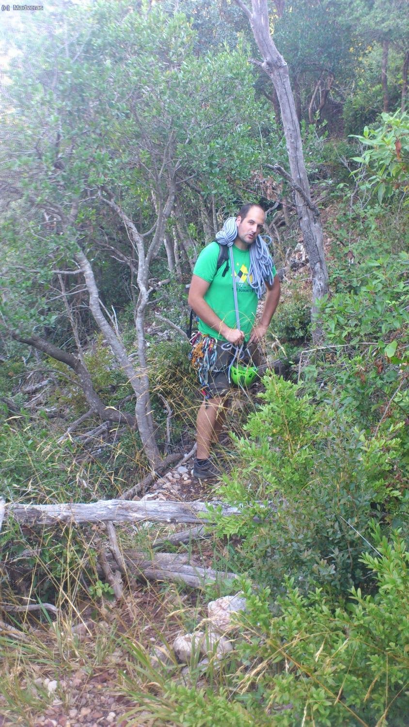 Punt on deixem el camí per agafar el desviament cap a víes 