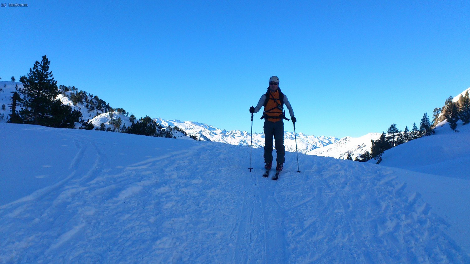 A la obaga, a primera hora la neu estava dureta