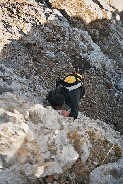 Dani en una de les grimpades amb "gracia" pero sense pati afortunadament