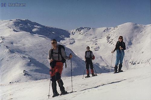 Subiendo con las raquetas
