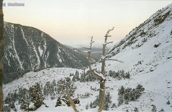 Se pone el Sol desde el refugio de Ulldeter. foto: EVA