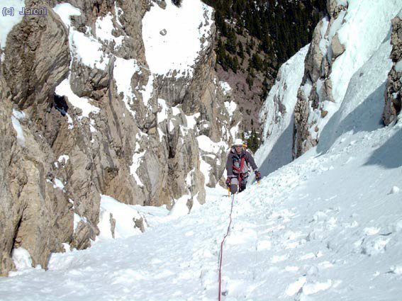 Llegando a la zona más espectacular de la Sábat (que es la salida)