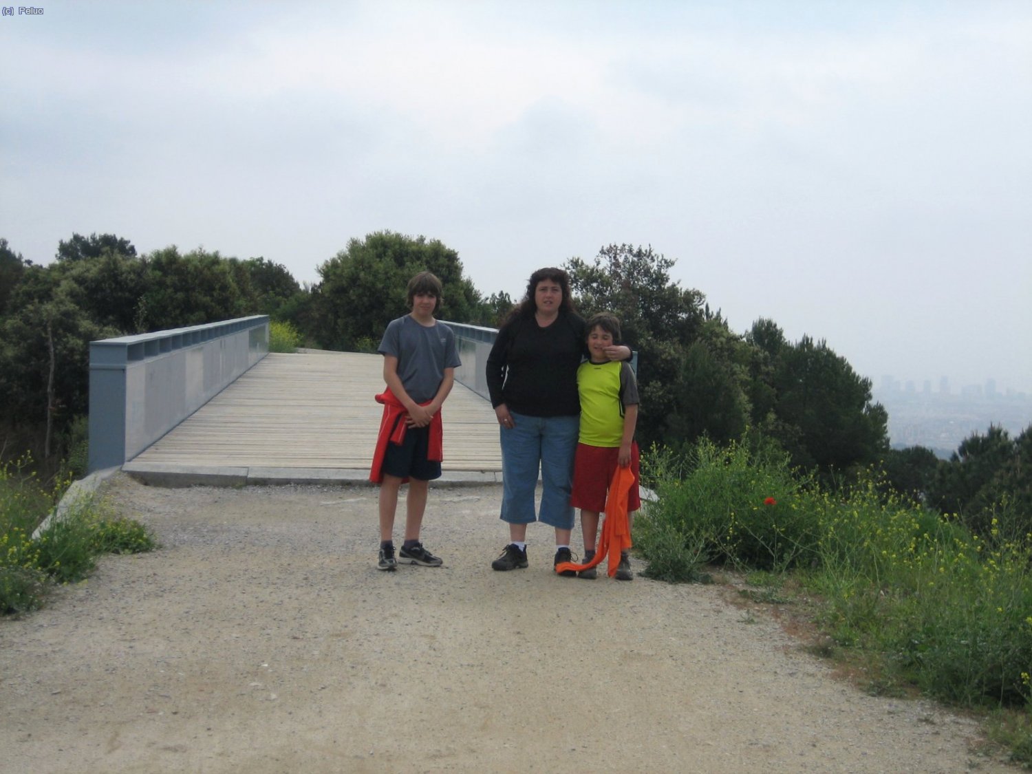 Inici de la 5ena etapa. La Passarel.la damunt la carretera de Cerdanyola a Horta.