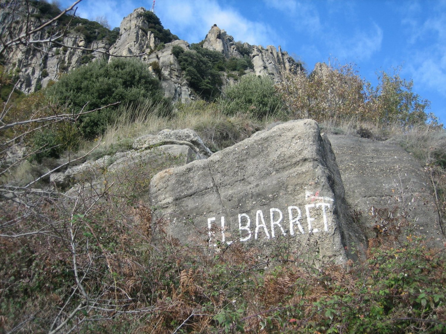 La roca del Barret, en aquest punt trobem l