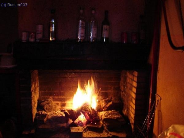 La llar de foc en va donar el toc especial de la nit   ¡¡¡.... , o potser va ser el cava ?