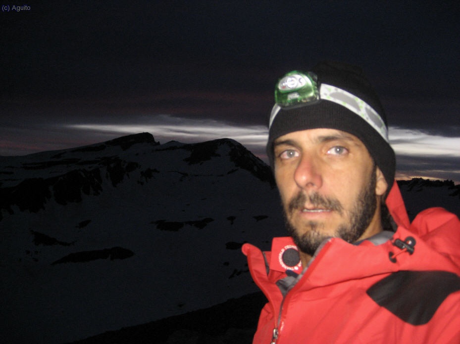 Jose en el refugio de Pilla Vientos