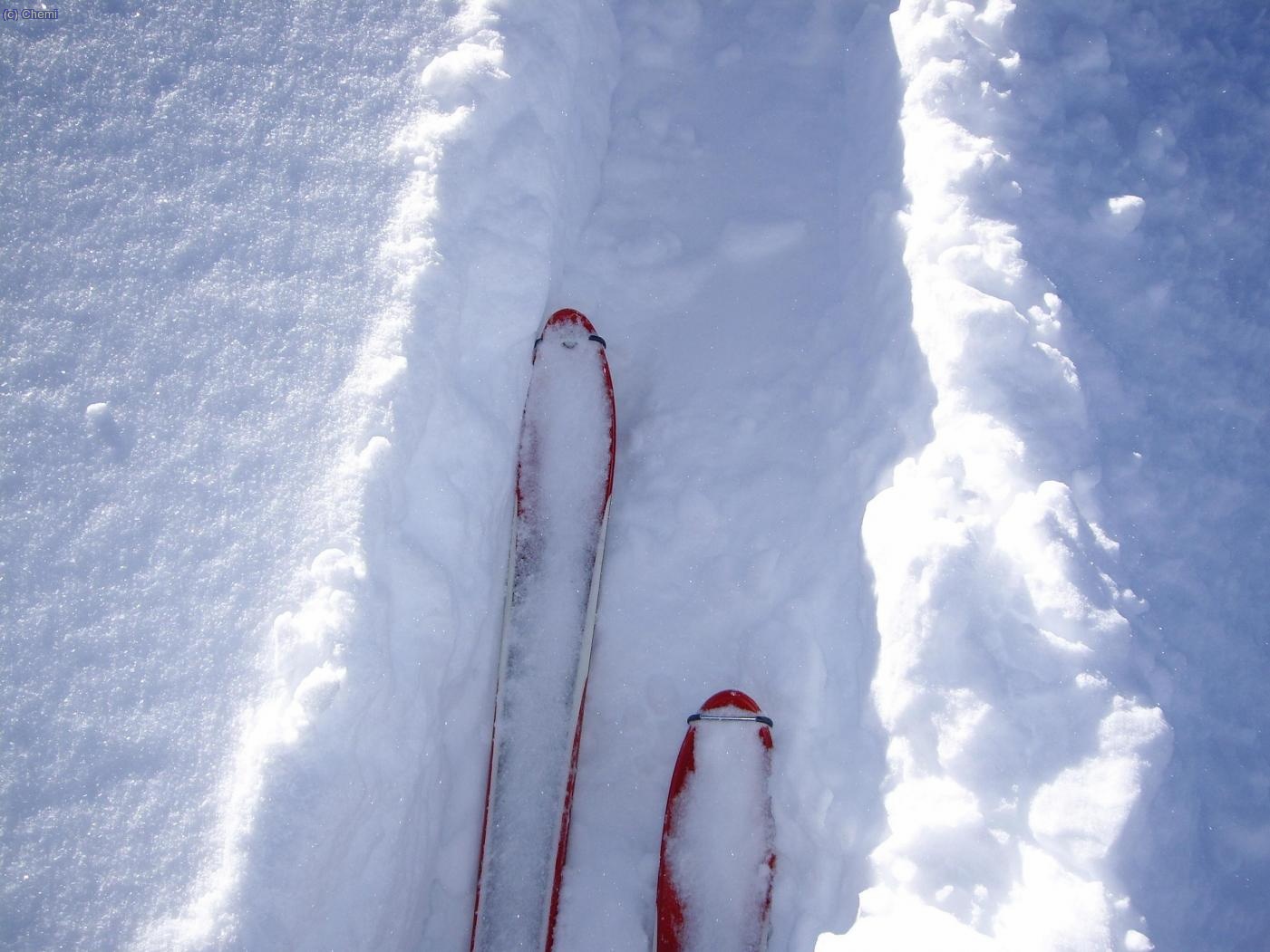 Menos mal que hab&iacute;a traza, porque hab&iacute;a un verdadero paquet&oacute;n de nieve polvo.