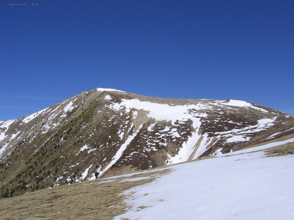 Desde la Portella de Mentet una foto del camino hacia el Pic de la Dona.