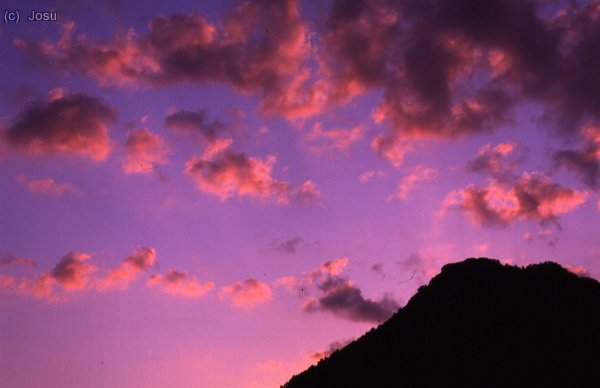 un atardecer vistoso