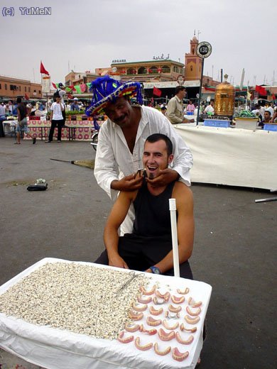 Yumen en el zoco de Marrakech