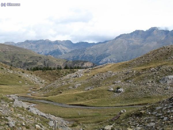 Vistas al valle en la bajada
