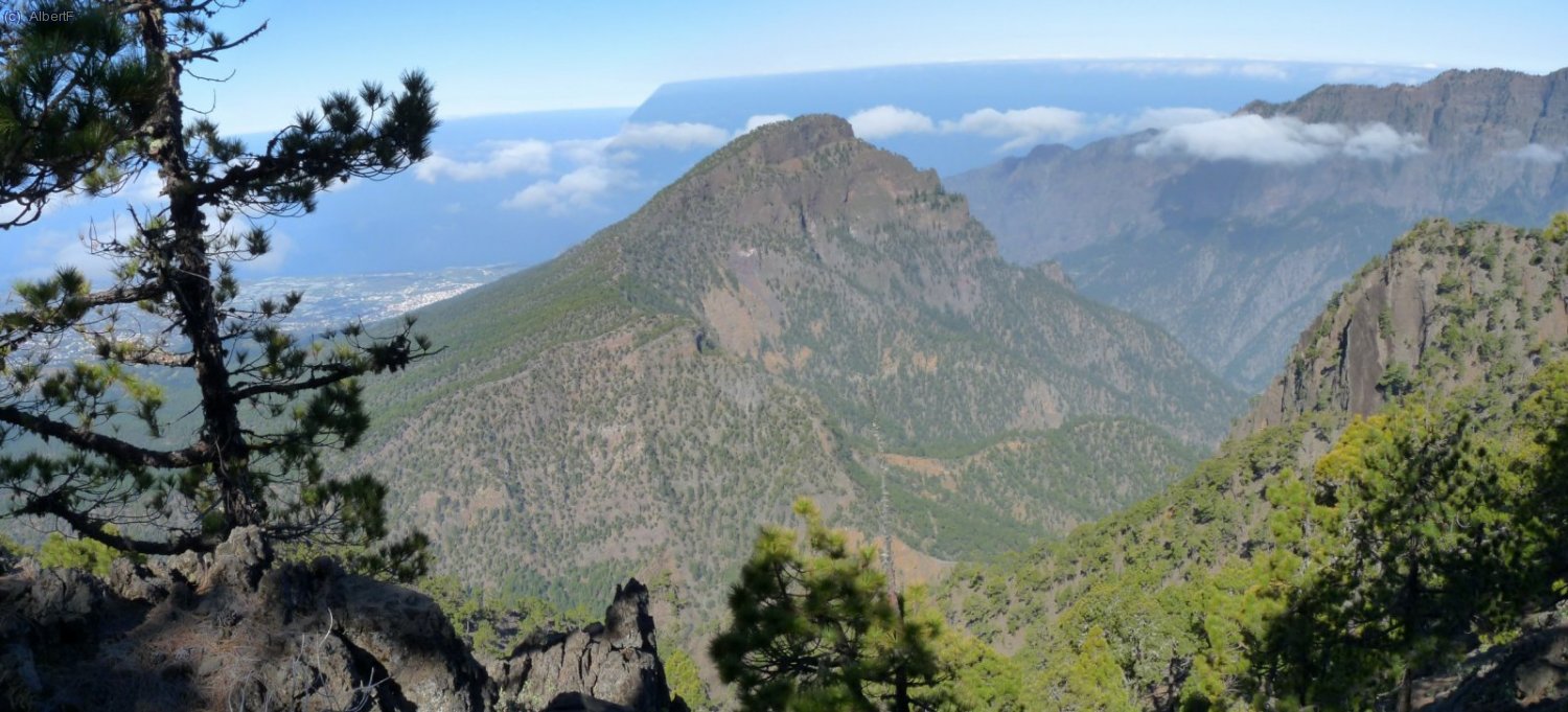 Pico Bejenado, des de l&acute;inici de la Caldera de Taburiente
