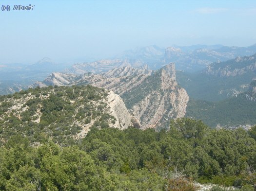 Mirant a l&acute;est, des del cim del Penyagalera, 1029m.