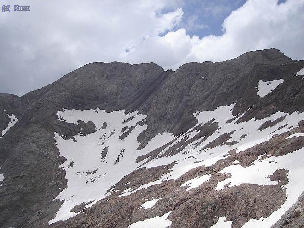 Visión de la cresta bajando del Posets