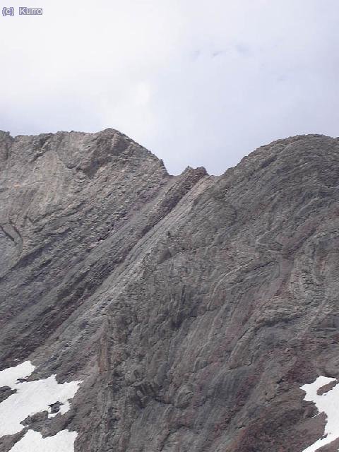 Detalle del pasito antes de la Tuca de Llardaneta desde la loma del Posets