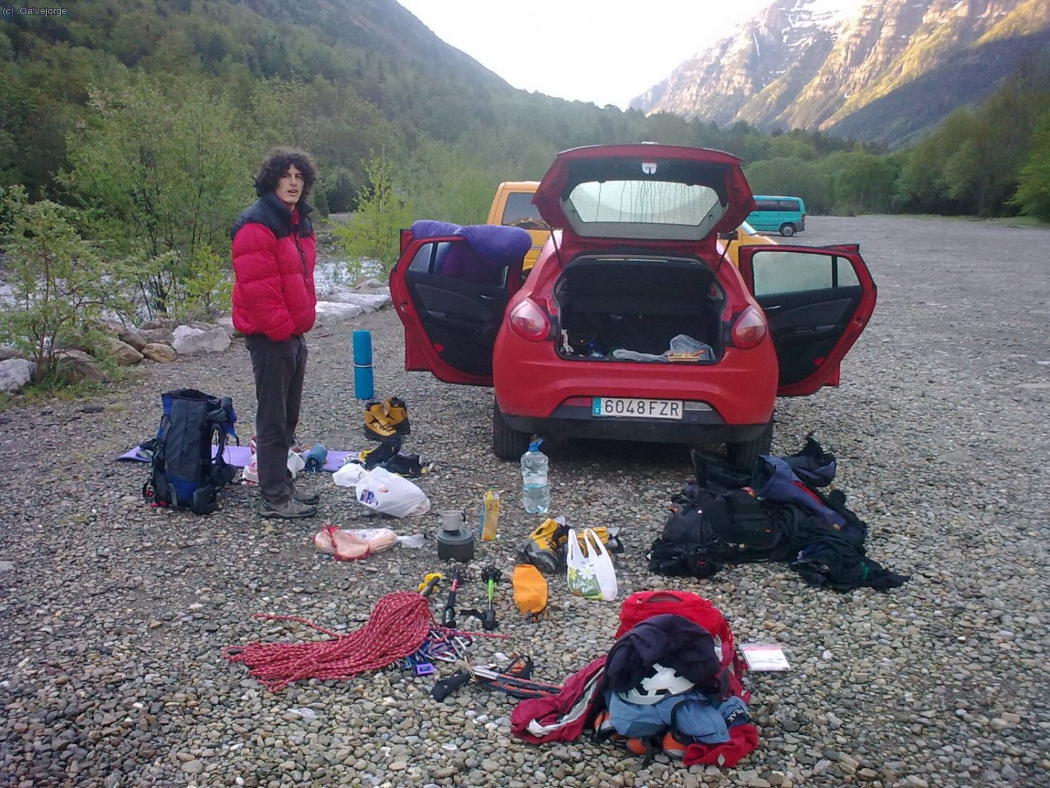 Haciendo el material