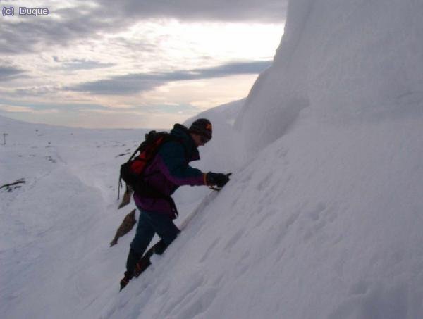 Llegando a la cornisa