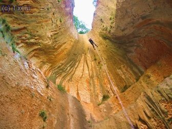&Uacute;ltimo r&aacute;pel de 35 metros de la Portiacha