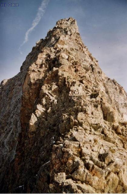 Tramo inicial de la arista visto desde la brecha