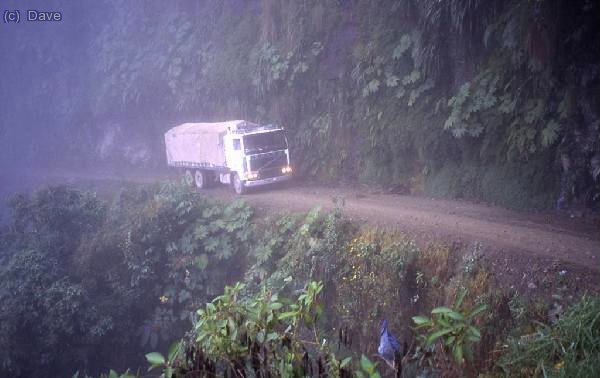 Cami&oacute;n en el tramo m&aacute;s espectacular. San Ju&aacute;n