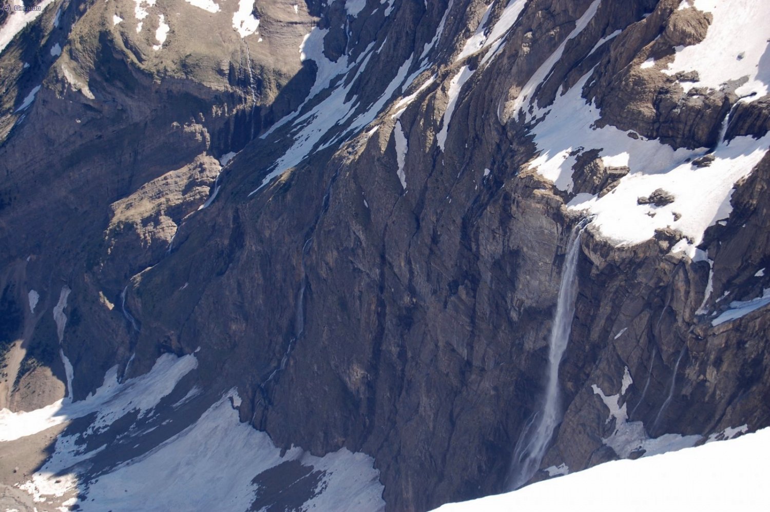 Detalle sobre la cascada de Gavarnie.