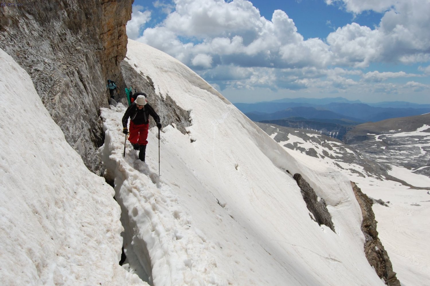 Un momento de flanqueo realmente empinado.
