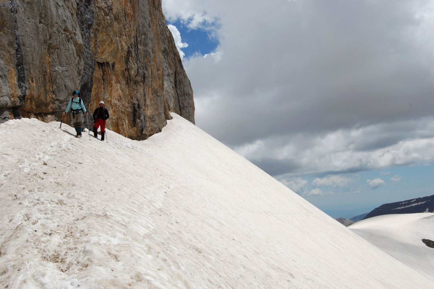 El flanqueo de vuelta entre el Collado de los Sarrios y La Brecha.