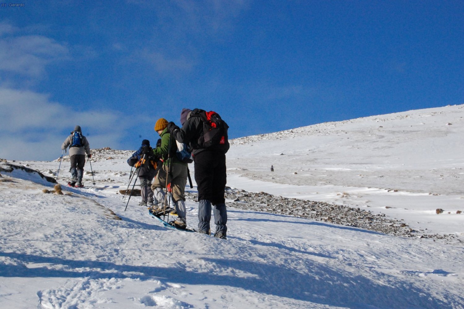 Per sobre de Coll de Pal, tirant ja de raquetes.