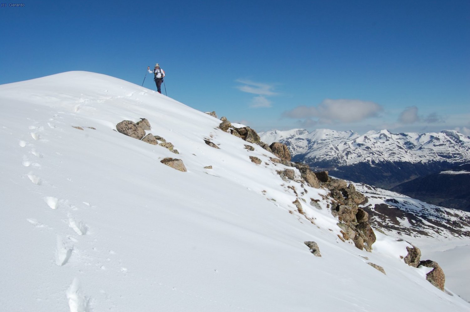 El llom somital just abans de la petita aresta final...