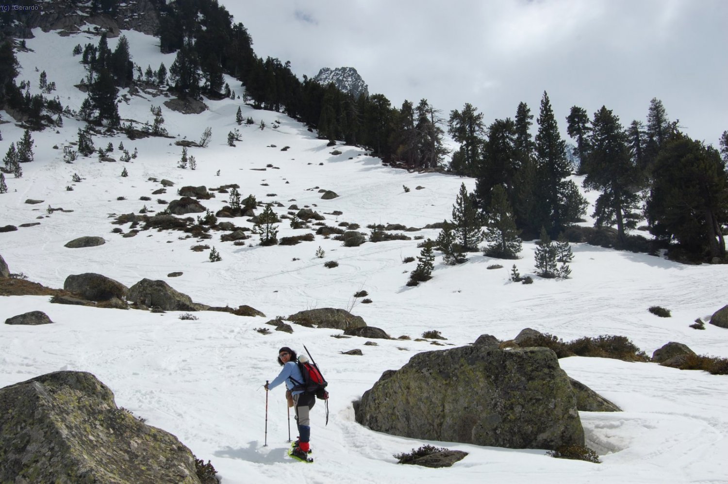 Nieve abundante ya antes del refu.