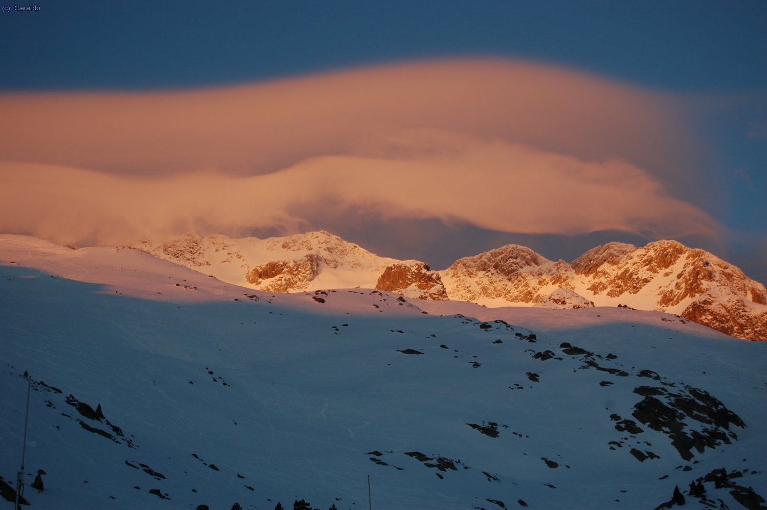 Las nubes de viento el jueves tempranito.