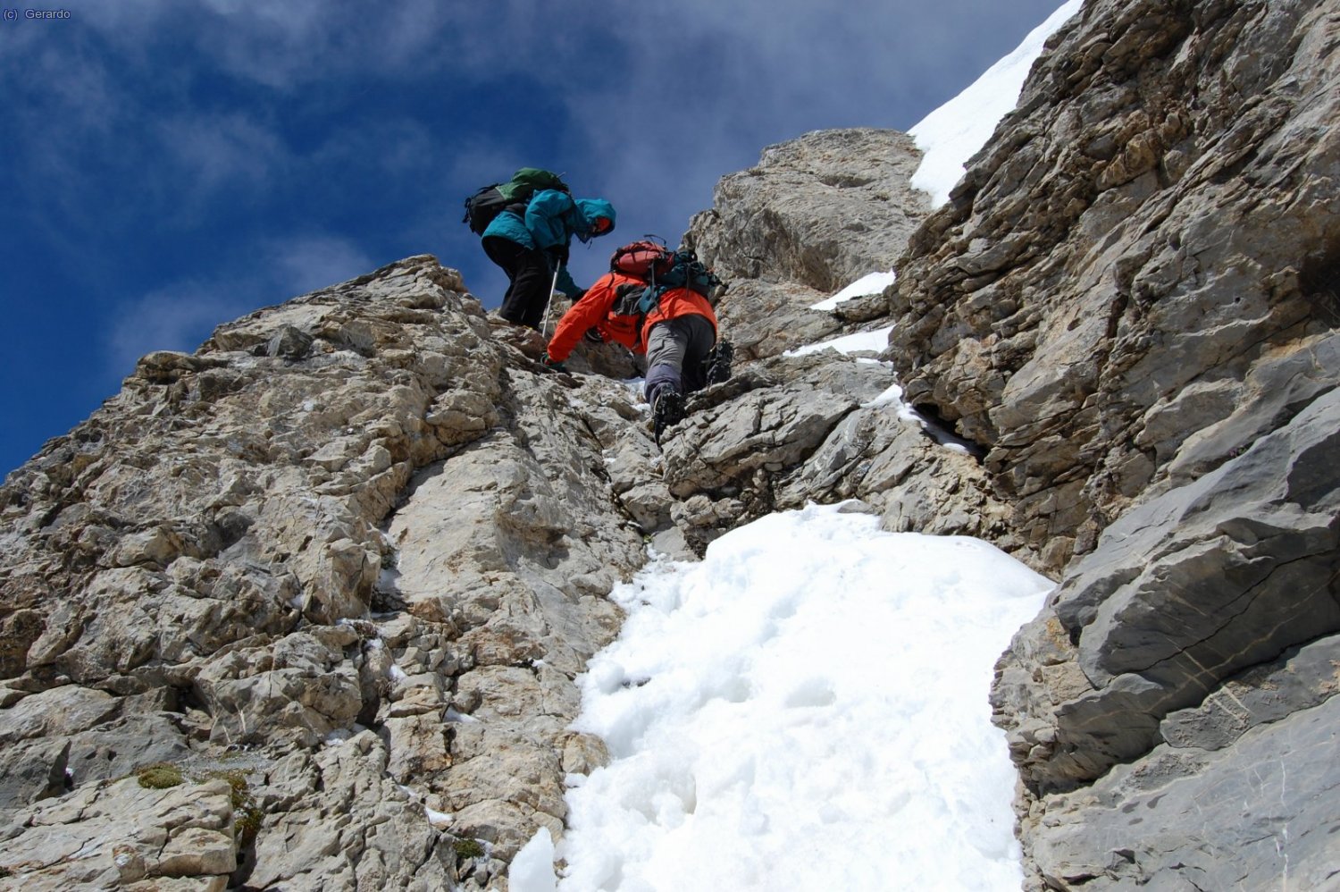 Los primeros metros de descenso...